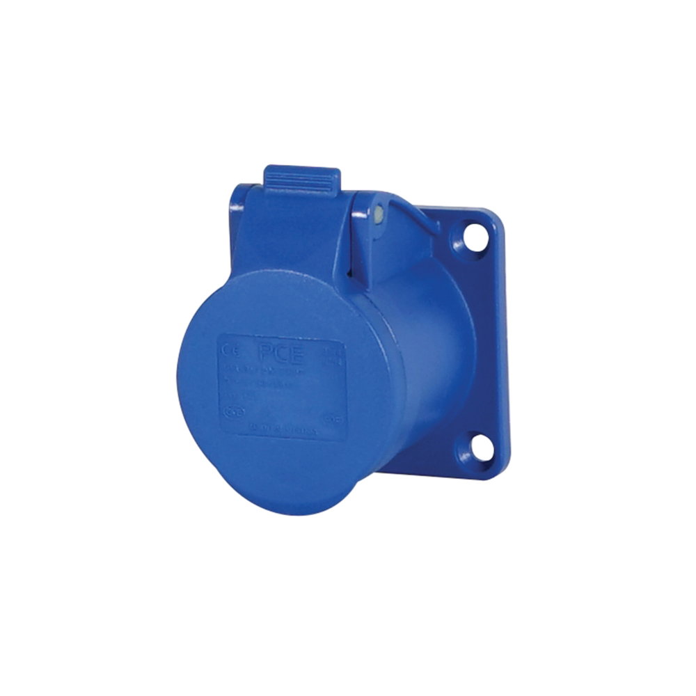 PCE 16A 230V 2P+E Panel Socket (313-6F6) PCE 16A 230V 2P+E Panel Socket (313-6F6)