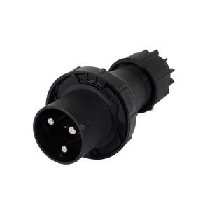 PCE 125A 230V 2P+E Plug, Black (043-6xs)