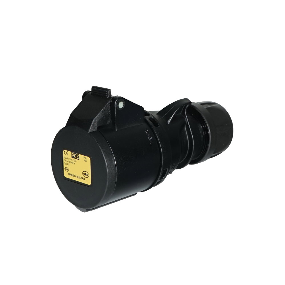 PCE 16A 110V 3P+E Socket Black (214-4x) PCE 16A 110V 3P+E Socket Black (214-4x)