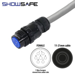 Elumen8 Socapex 7-Pin Line Female Socket 11-21mm