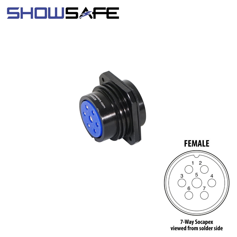 Elumen8 Socapex 7-Pin Panel Female Socket Elumen8 Socapex 7-Pin Panel Female Socket