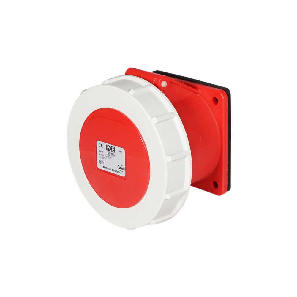 PCE 32A 415V IP67 3P+N+E Panel Socket (3252-6) PCE 32A 415V IP67 3P+N+E Panel Socket (3252-6)