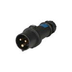 Mennekes 16A 230V 2P+E IP44 ProTOP Plug, Black (150ZA)