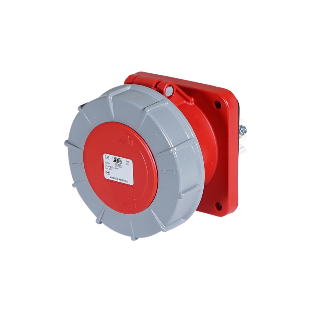 PCE 63A 415V 3P+N+E Panel Socket (335-6) PCE 63A 415V 3P+N+E Panel Socket (335-6)