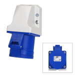 PCE 32A 230V 2P+E Wall Mount Angled Socket (123-6K)