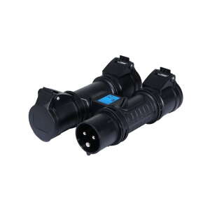 PCE H-CONNECT 230V 16A 2P+E 3-Way Splitter
