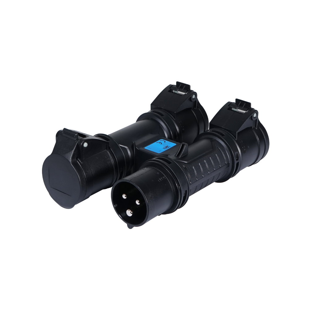 PCE H-CONNECT 230V 16A 2P+E 3-Way Splitter PCE H-CONNECT 230V 16A 2P+E 3-Way Splitter
