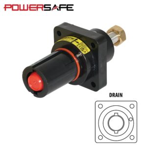 Elumen8 Powersafe 800A Panel Drain Female T8 Post L2 Black