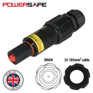 Elumen8 Powersafe 500A Line Drain 150mm2 L2 Black