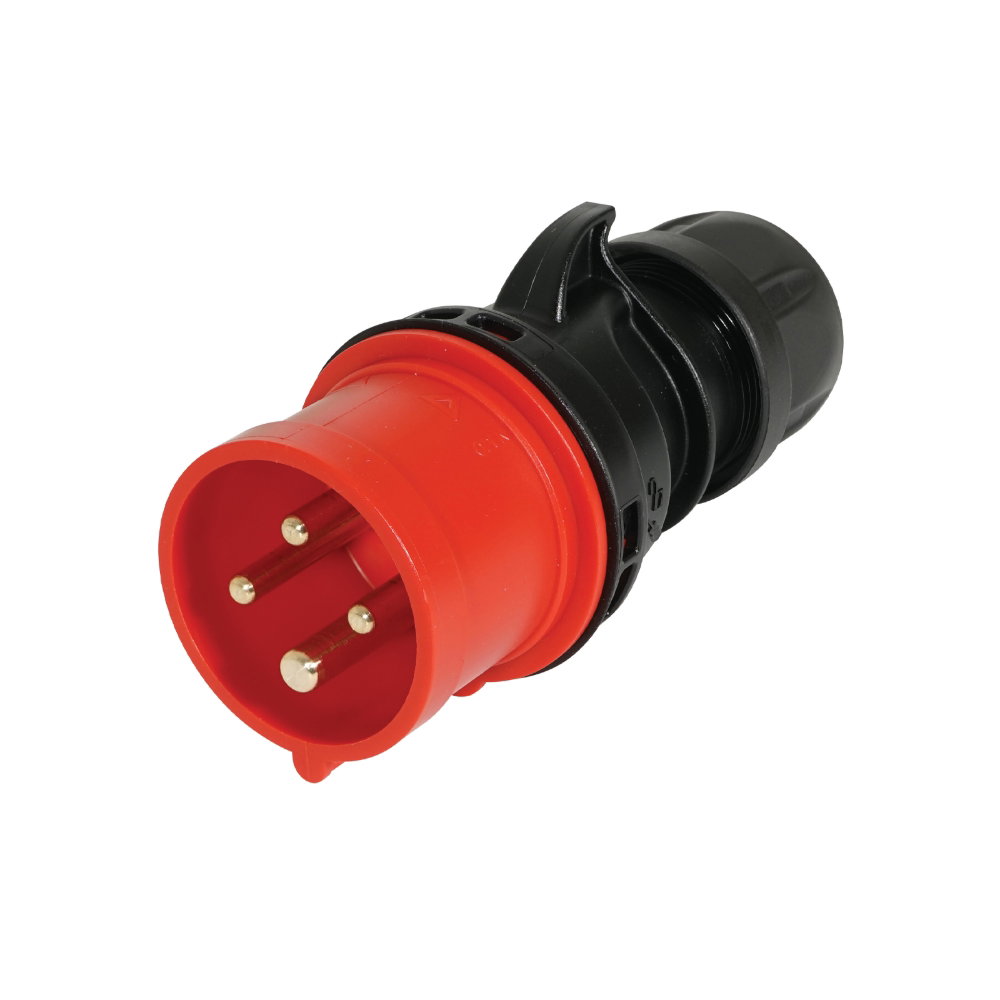 PCE 16A 415V 3P+E Plug Red/Black (014-6sx) PCE 16A 415V 3P+E Plug Red/Black (014-6sx)