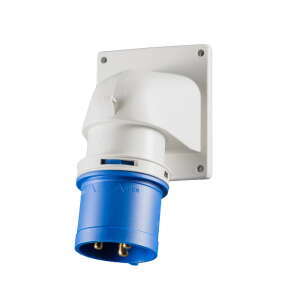 PCE 32A 230V 2P+E Flanged Angled Inlet 77723-6