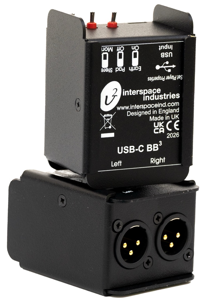 Interspace Industries USB-C BB3 USB-C to Balanced XLR Audio Interface