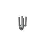 Global Truss GT Stage Deck 30cm 4 Way Round Leg with Castor