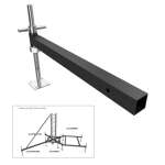 Global Truss Ground Support F34 PL BS0-75 Steel Outrigger 0.75m