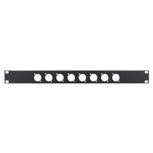 Penn Elcom 1U 19″ Punched Rack Panel, 8 x D-Series (R1269/1UK/08)
