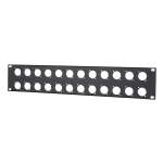 Penn Elcom 2U 19″ Punched Rack Panel, 24 x D-Series (R1269/2UK/24)
