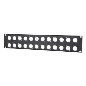 Penn Elcom 2U 19″ Punched Rack Panel, 24 x D-Series (R1269/2UK/24)