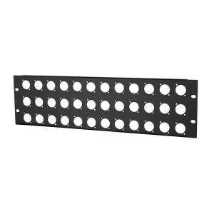 Penn Elcom 3U 19″ Punched Rack Panel, 36 x D-Series (R1269/3UK/36)