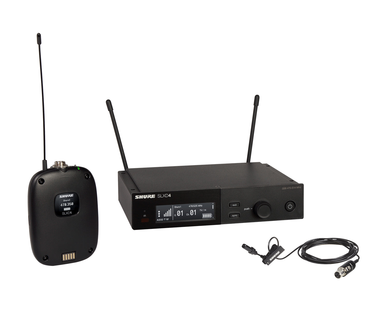 Shure SLXD14/UL4B Wireless Portable Lavalier System K59 (606-650 MHz)