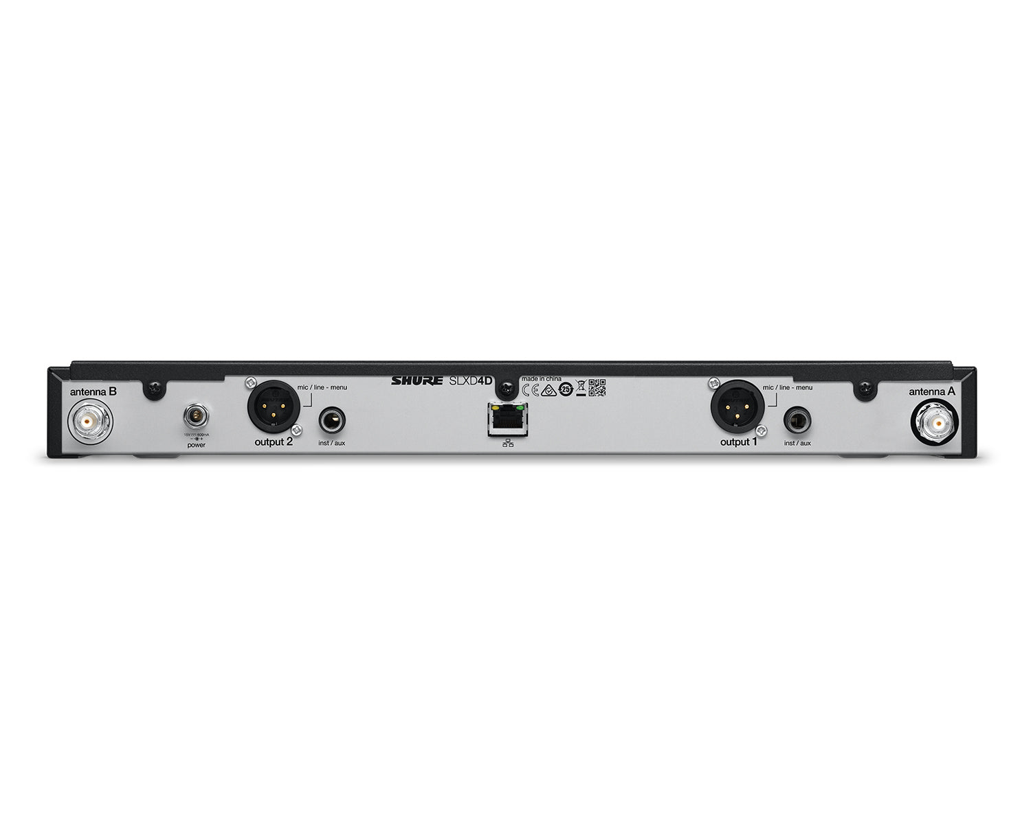 Shure SLXD4D Dual Wireless Rackmount Receiver K59 (606-650 MHz)