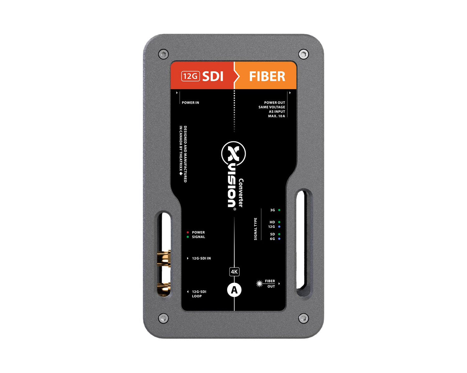 Theatrixx xVision 4K SDI to Fibre Converter - 12G-SDI to MultiMode opticalCON DUO