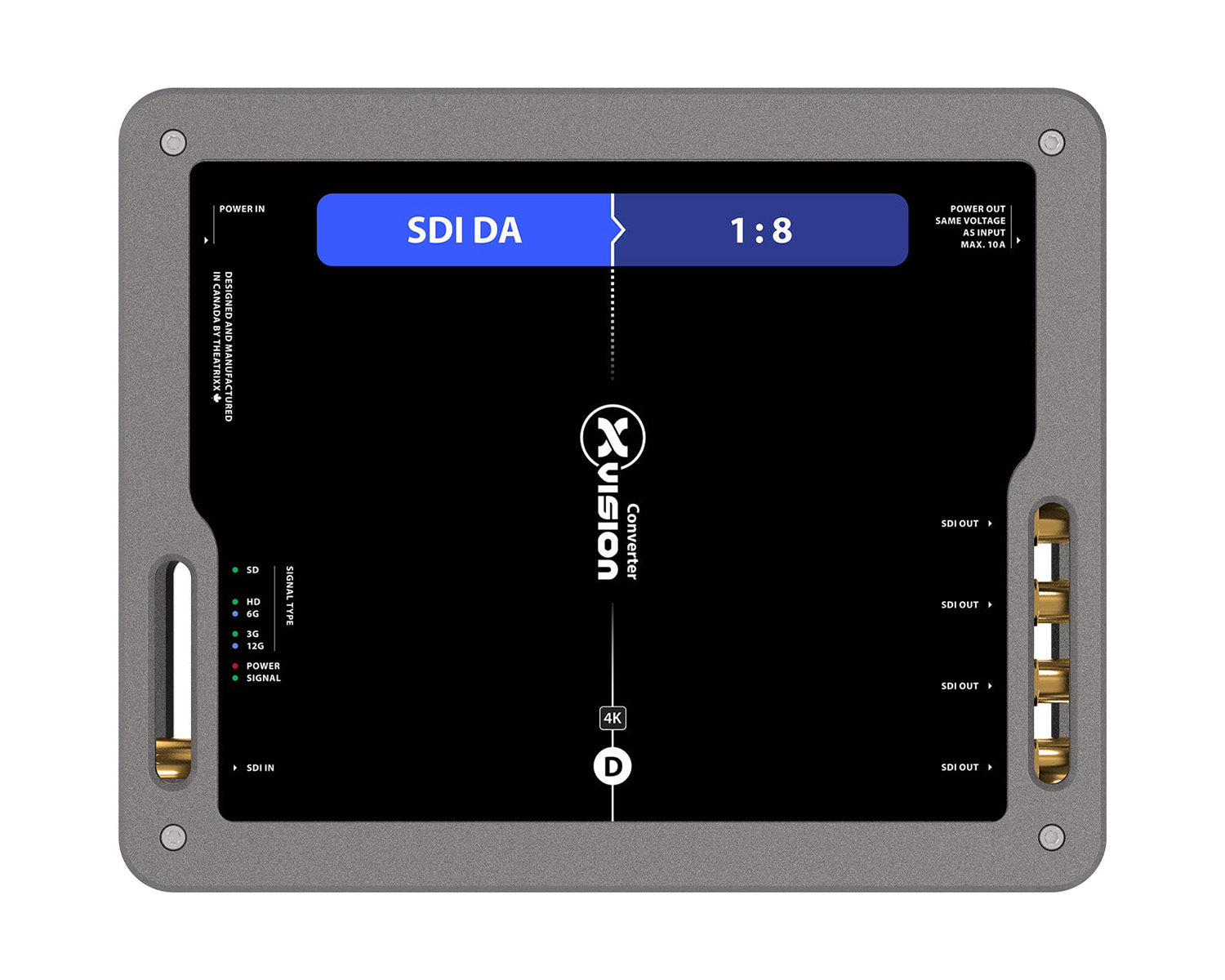 Theatrixx xVision 4K 1:8 12G-SDI Distribution Amplifier Splitter