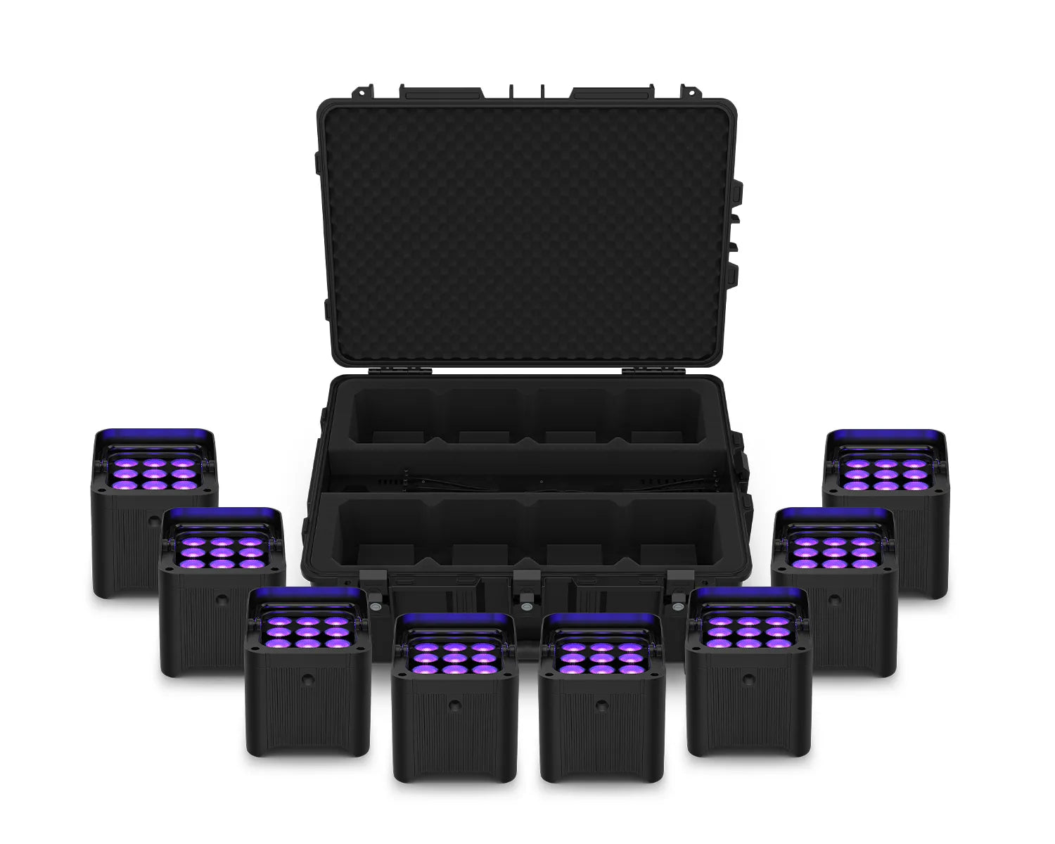 CHAUVET DJ Freedom Par H9 IP Uplighter (Pack of 8) with Freedom Charge 8P Case