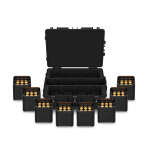 CHAUVET DJ Freedom Par Q9 Uplighter (Pack of 8) with Freedom Charge 8P Case