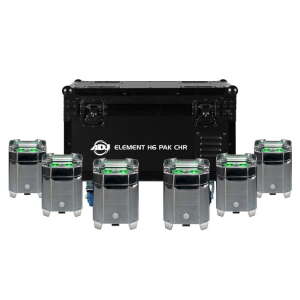 ADJ Element H6 Pak Chr Battery Uplighter Kit