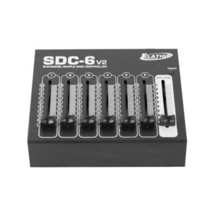 ADJ SDC-6 Faderdesk V2 Compact 6-Channel DMX Controller | Black Brushed Aluminium