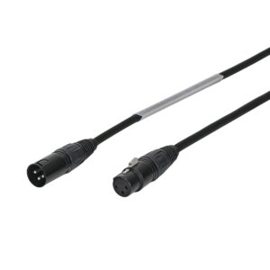 LEDJ 2m 3-Pin Male XLR – 3-Pin Female XLR DMX Cable