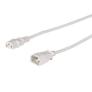 LEDJ 0.5m IEC Male - IEC Female Cable (White Sheath)