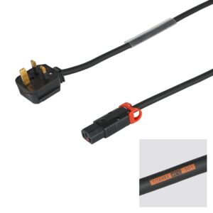 Elumen8 5m 1mm H07RN-F 13A Male - C13 IEC Lock Cable