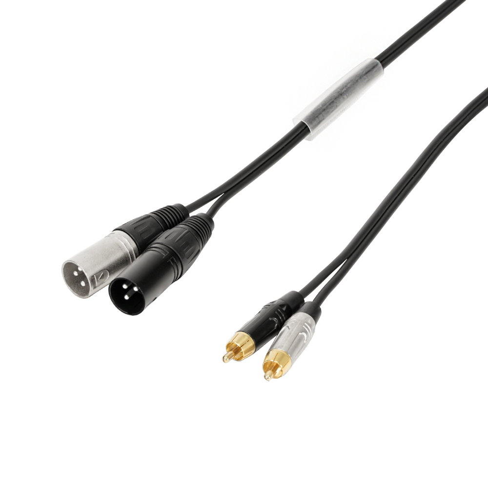 W Audio 1.5m 2 x Phono - 2 x XLR Male Cable W Audio 1.5m 2 x Phono - 2 x XLR Male Cable