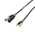 W Audio 3m 2 x Phono - 2 x XLR Male Cable