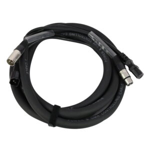 LEDJ 5m Combi IEC and XLR 3-Pin Male - Female DMX Cable