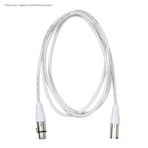 LEDJ 3m 3-Pin Male XLR - 3-Pin Female XLR DMX Cable (White Sheath)