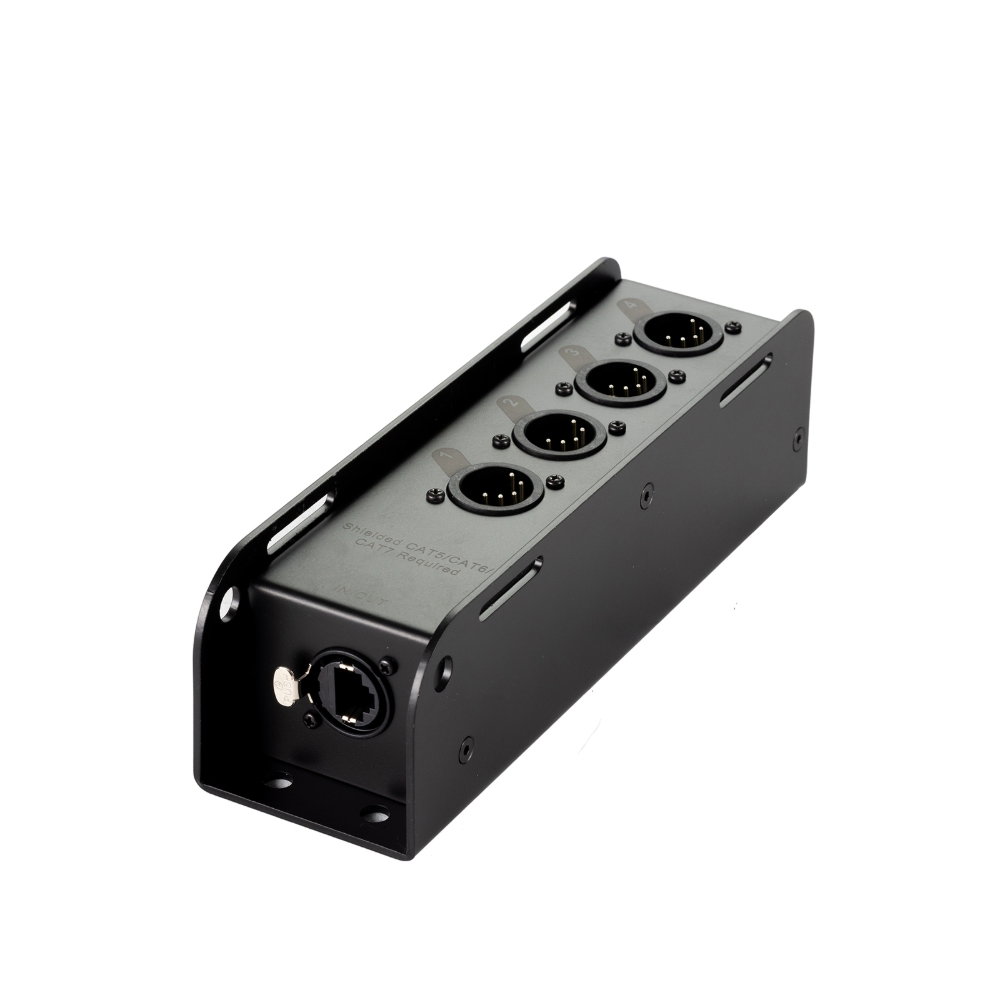LEDJ etherCON to DMX Multicore Adaptor 5-Pin Male XLR Plugs LEDJ etherCON to DMX Multicore Adaptor 5-Pin Male XLR Plugs
