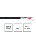 Elumen8 TOUR Screened 1 Pair DMX Cable DMX1PRB, 500m Drum Black