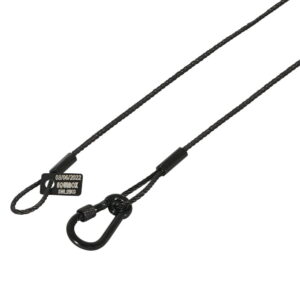 Equinox 100cm Black Stainless Steel Safety Wire 50kg