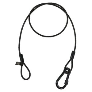 Equinox 100cm Black Stainless Steel Safety Wire 50kg