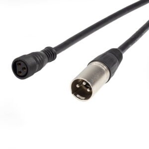 LEDJ 1m DMX XLR 3-Pin Male - Hydralock DMX Female Cable