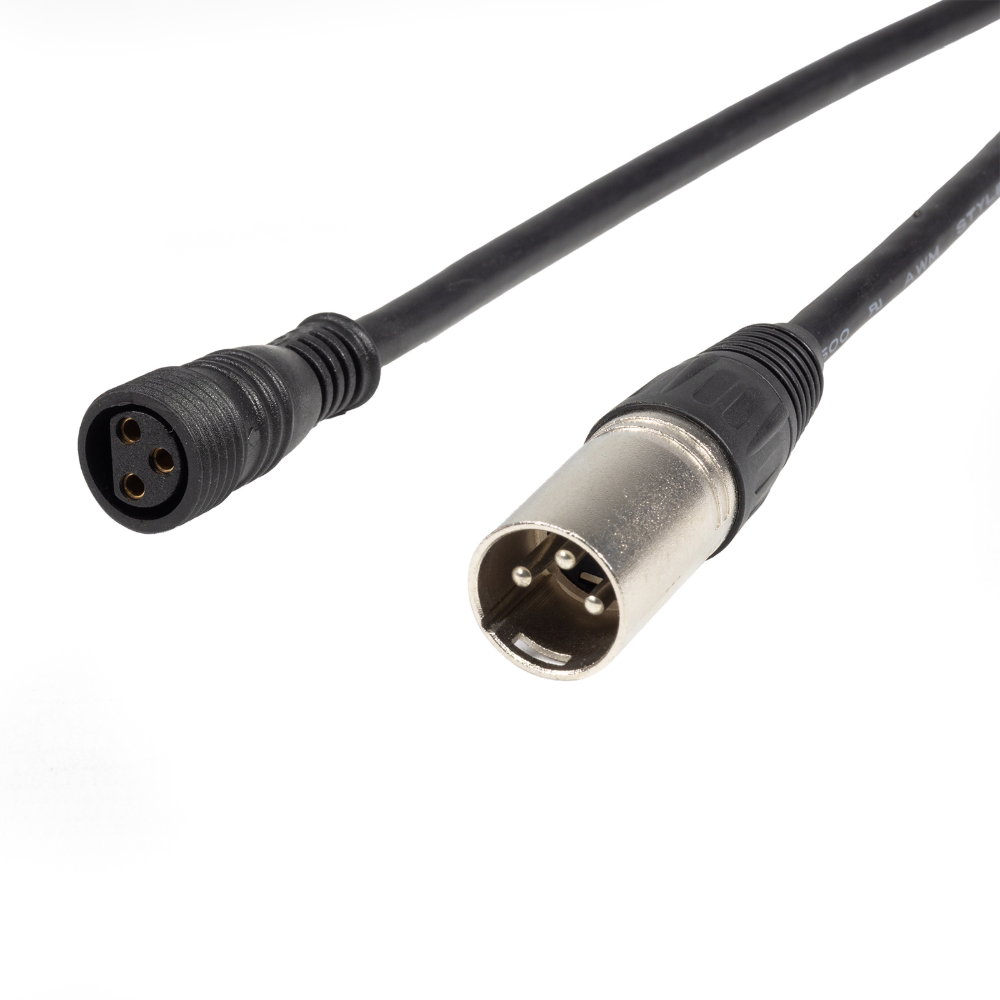 LEDJ 1m DMX XLR 3-Pin Male – Hydralock DMX Female Cable LEDJ 1m DMX XLR 3-Pin Male - Hydralock DMX Female Cable