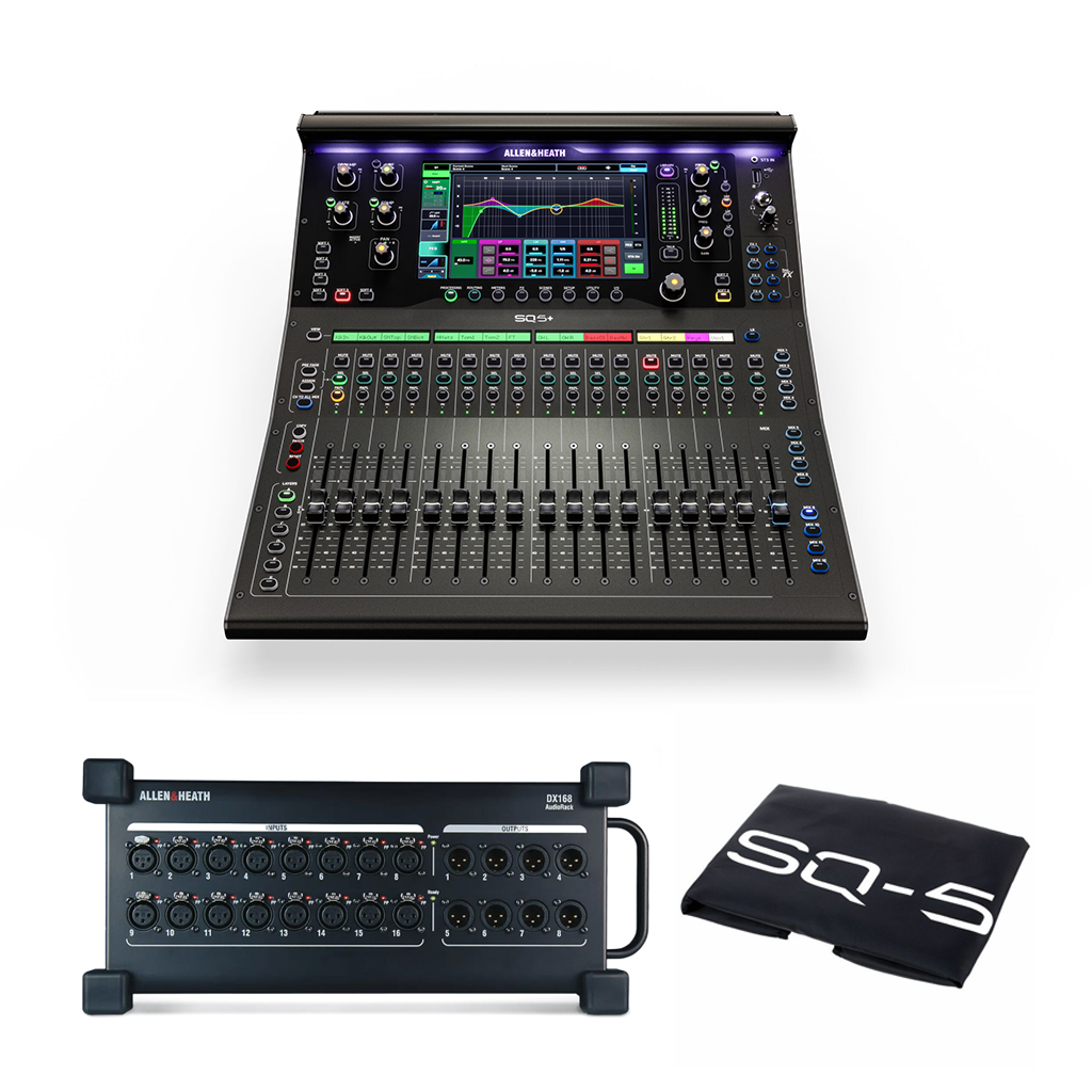 SQ5BUNDLE Allen & Heath SQ-5+ with DX168 Audio Rack & Dust Cover