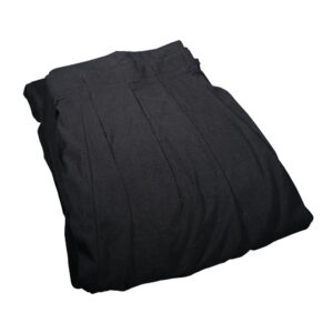 LEDJ 3 x 2.5m Black Molton Pleated Drape