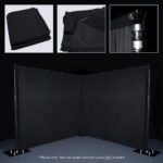 LEDJ 3 x 1.2m Black Molton Pocket Drape