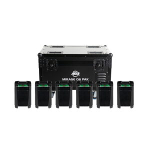 ADJ Mirage Q6 Pak Black Battery Uplighter Kit