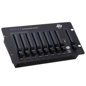 ADJ SDC24 Compact 24-Channel DMX Controller | 5-Pin/3-Pin Out, Mains or 9V Battery