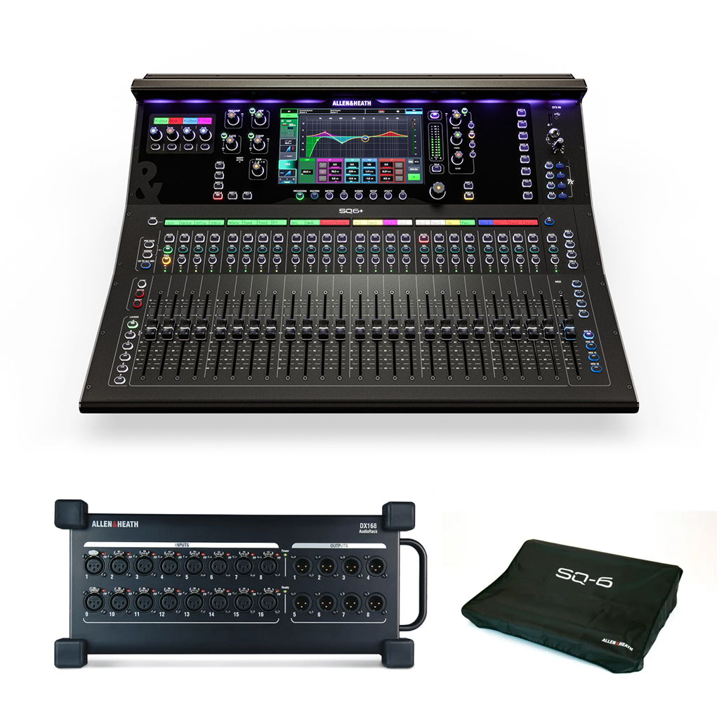 sq6plusbundle1 Allen & Heath SQ-6+ with DX168 Audio Rack & Dust Cover