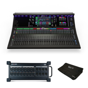 Allen & Heath SQ-7+ with DX168 Audio Rack & Dust Cover
